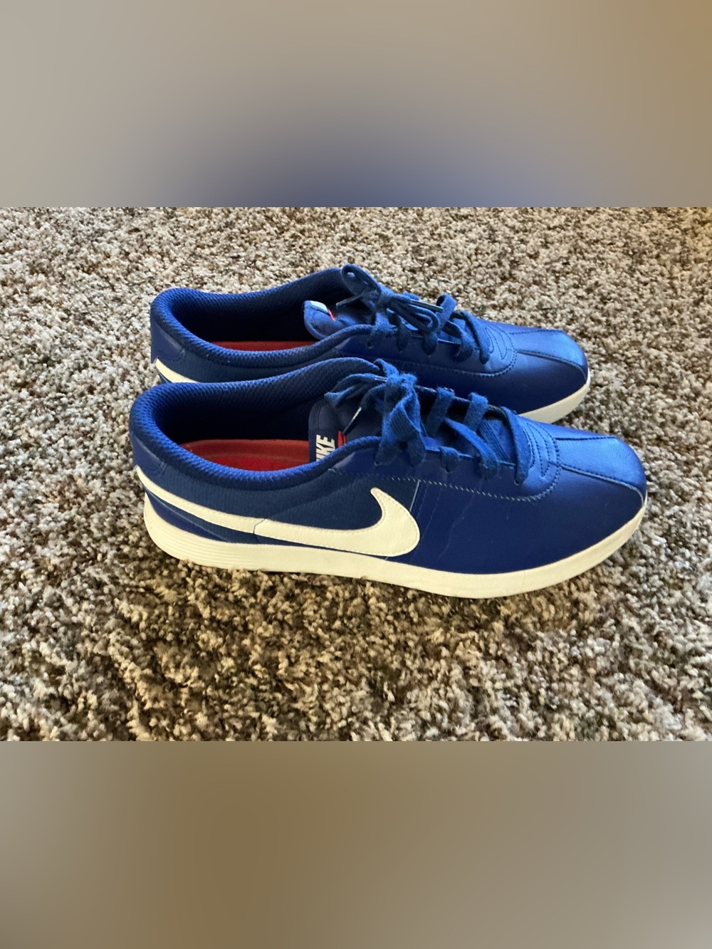 New Nike Lunarlon GOLF blue shoes sneakers women 11, leather, no spikes, lace up